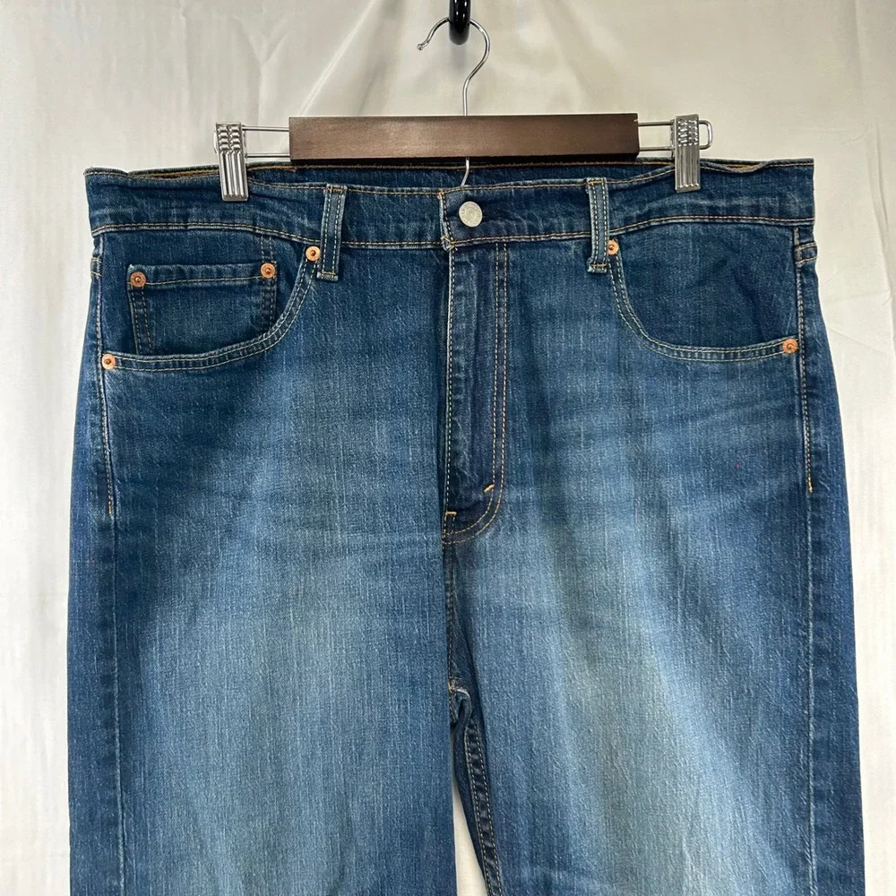 Levi's 505 Regular Fit Jeans Mens 38x30 Blue Medium Wash Straight Leg